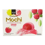 Raspberry Flavour Custard Mochi