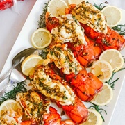 Steamed Lobster With Herb Butter