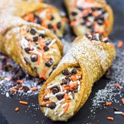 Halloween Sprinkle Cannoli