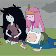 Finn,Bubblegum and Marceline