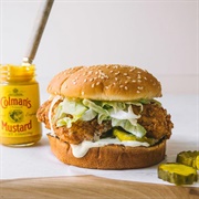 Fried Chicken Sandwich With Märzen Mustard