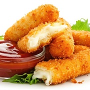 Mozzarella Sticks With BBQ Sauce