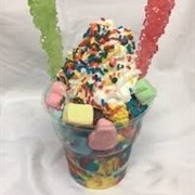 Superman Ice Cream Sundae