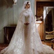 Wedding Dress With Hooded Cape