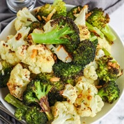 Roasted Broccoli and Cauliflower