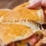 Cheese-Crusted Quesadilla