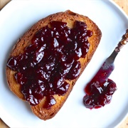 Black Cherry Jam Toast