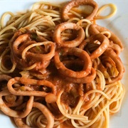 Fried Calamari Pasta