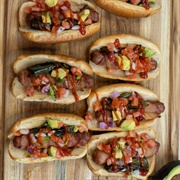 Spicy Tortilla Strip Hot Dog