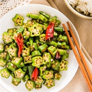 Sweet Soy Okra Rice