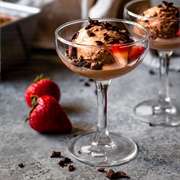 Strawberry Ice Cream With Chocolate