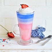 Red, White, and Blue Cream Latte (Powsicle Cream Latte)