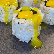 Carrot and Cream Cheese Maki With Mango