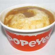 Popeyes Mashed Potatoes and Cajun Gravy