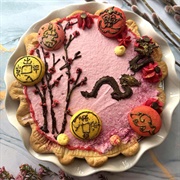 Pie With Cherry Blossom Cookies