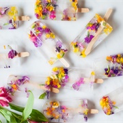 Edible Flower Popsicle