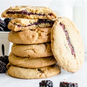 Peanut Butter Blackberry Bark Cookie