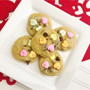 Peanut Butter Candy Heart Cookie