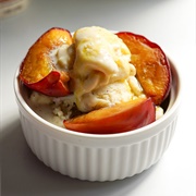 Peach Stracciatella Ice Cream With Oil