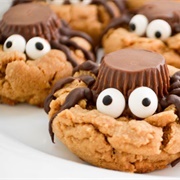 Peanut Butter Spider Cookies