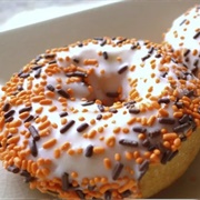 Autumn Leaf Sprinkle Donut