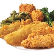 Hand Breaded Chicken Fish Meal