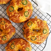 Jalapeno and Cheese Bagel