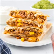 Corn and Meat Quesadilla