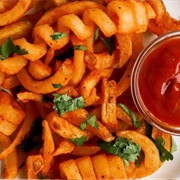 Pumpkin Guacamole Curly Fries