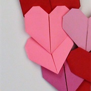 Origami Paper Hearts