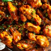 Buffalo Wings and Honey Mustard Wings With Peppers and Pesto (Sweet Heat)