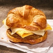 Croissant Sausage Egg Cheese Sandwich