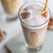 Iced Sunny Almond Vanilla Latte With Honey