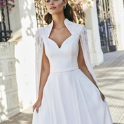 Wedding Dress With Cape