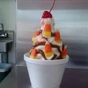 Candy Corn Sundae