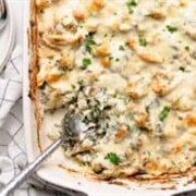 Spinach Artichoke Chicken Casserole