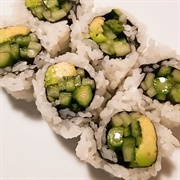 Avocado Asparagus Cucumber Roll