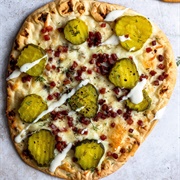 Pickle Naan Pizza