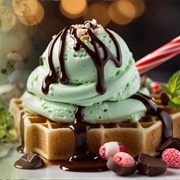 Shaved Mint Chocolate Sundae