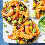 Shrimp Tostadas With Avocado Salsa