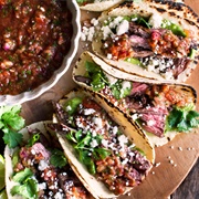 Steak, Pepper, Cheese, and Tomato Taco (Steakhouse Supreme)