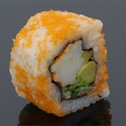 Crab and Avocado Sushi With Roe