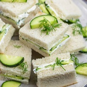 Cucumber Dill Tea Sandwich