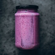 Blueberry Kefir With Hemp Seeds