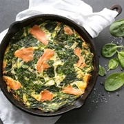 Smoked Salmon &amp; Spinach Quiche