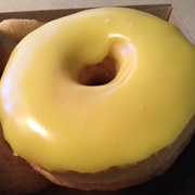 Shimmering Yellow Iced Donut