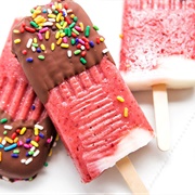 Cherry Cheesecake Dipped Popsicle