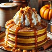 Pumpkin Pie Drizzle Pancakes