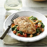 Rosemary Chicken With Spinach &amp; Beans