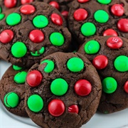 Chocolate Holiday M&amp;M Cookie